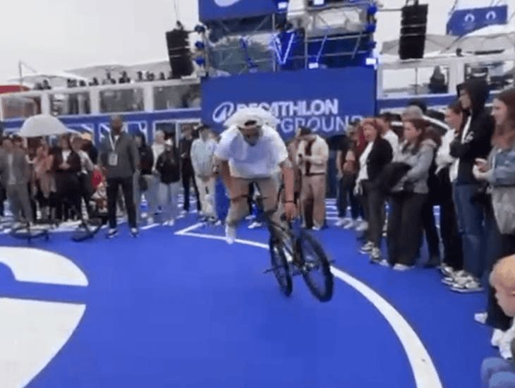 Juegos Olímpicos París 2024: joven veracruzano impresiona con sus acrobacias de BMX flatland en la Villa | VIDEO