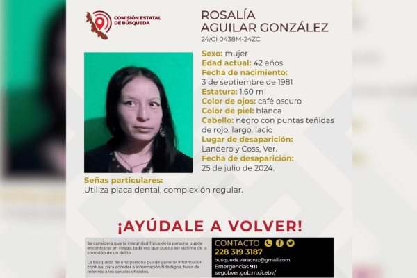 Se busca: Solicitan la colaboración para localizar a Rosalía Aguilar González