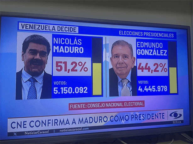 CNE da vitoria a Nicolás Maduro; La oposición desconoce los resultados