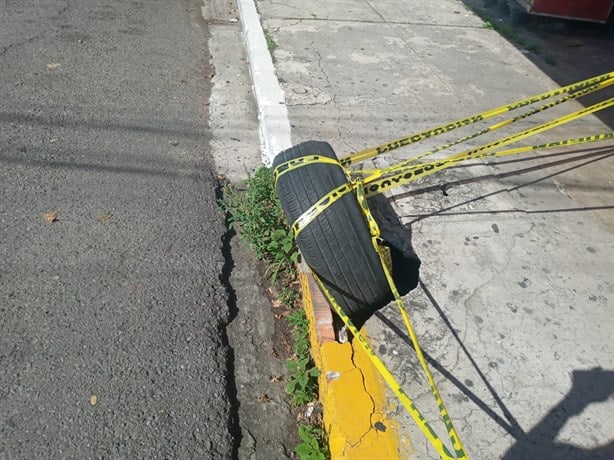 Alertan por hundimiento en la colonia Zaragoza, en Veracruz