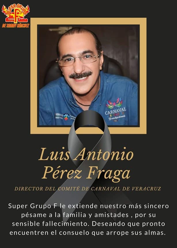 "Todos extrañaremos tu alegría", conmociona la muerte de El Pollo Pérez Fraga en Veracruz