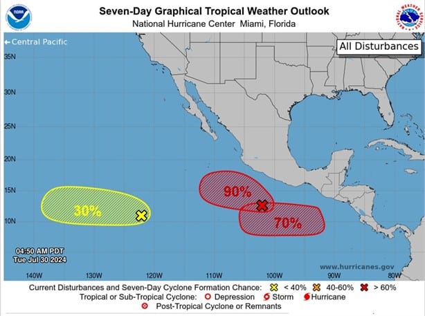 Disturbio tropical podría convertirse en ciclón ¿Afectará a Veracruz?