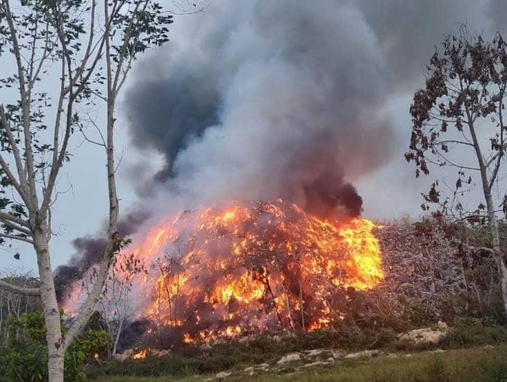 Incendio en basurero de Agua Dulce comenzó hace cinco meses, revelan bomberos municipales