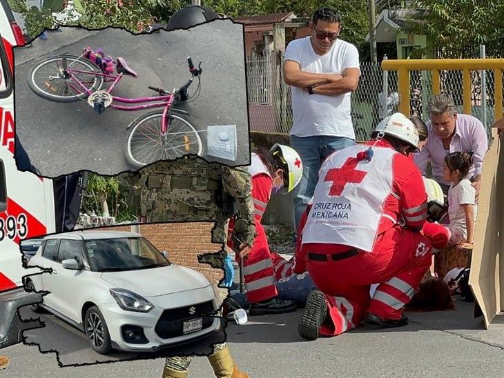 Mujer y su hija menor son atropelladas en Orizaba mientras andaban en bicicleta