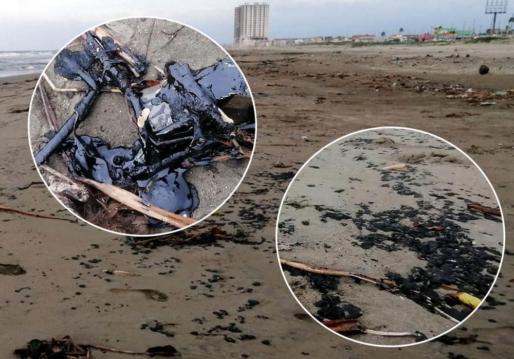 Otra vez aparecen restos de chapopote en playas de Coatzacoalcos