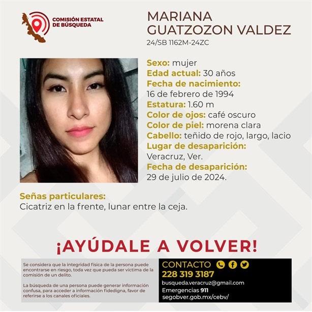 Mariana Guatzozon y su hijo de 8 años desaparecieron en la ciudad de Veracruz