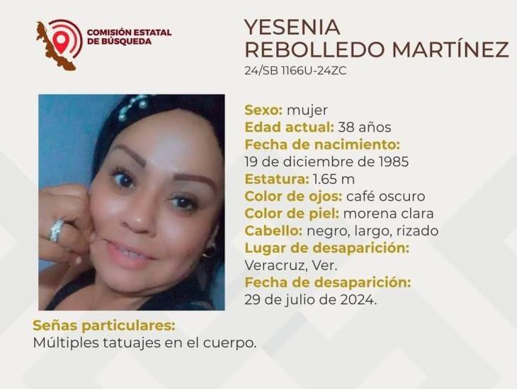 Mujer desaparece en la ciudad de Veracruz; piden apoyo para localizarla