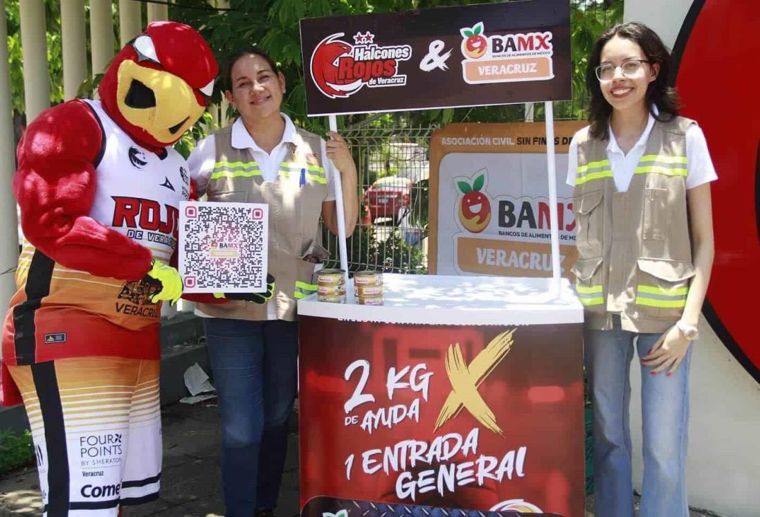 Halcones Rojos de Veracruz y Banco de Alimentos realizarán campaña de recolección de víveres