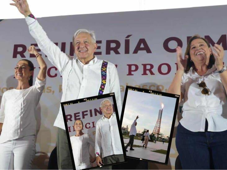 Dos Bocas en marcha: AMLO y Sheinbaum celebran autosuficiencia energética