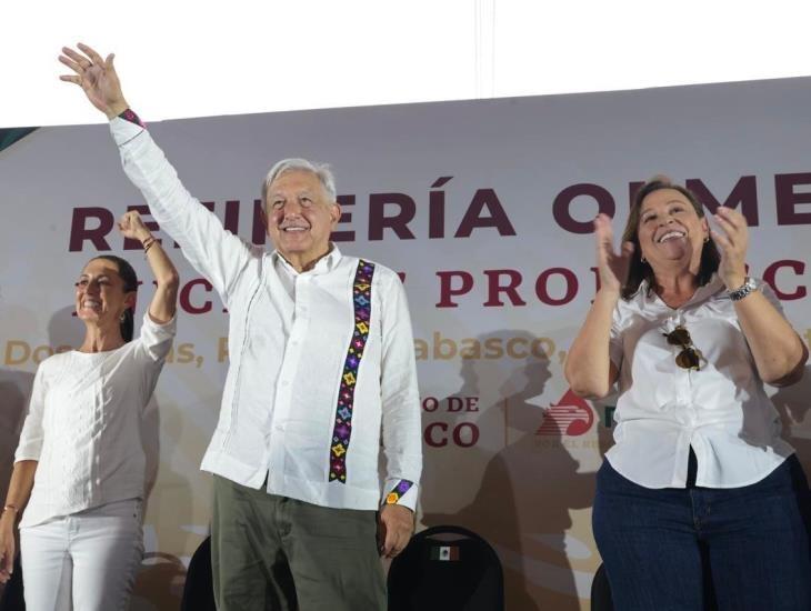 Rocío Nahle presente en inauguración de refinería "Olmeca" en Dos Bocas