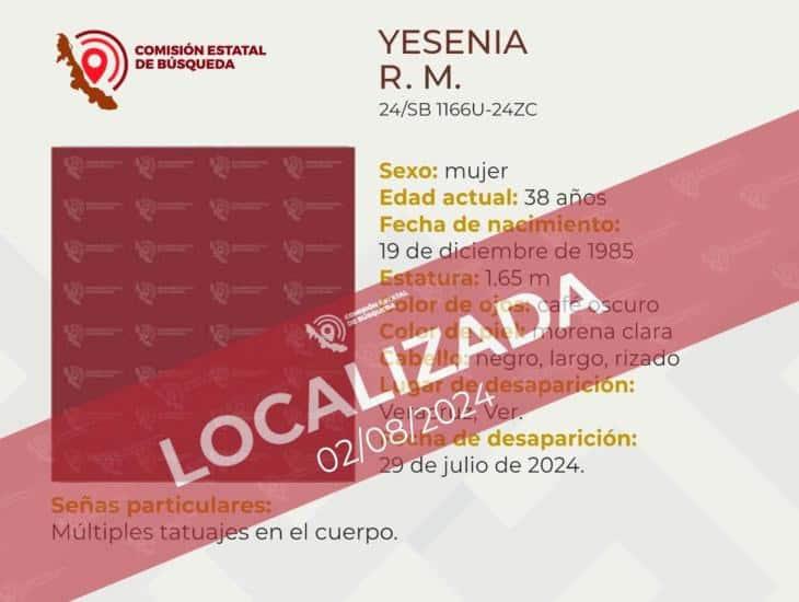 Localizan con vida a Yesenia, tenía 4 días desaparecida en la ciudad de Veracruz