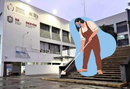 Denuncia personal de limpieza de hospitales en zona centro de Veracruz pagos incompletos