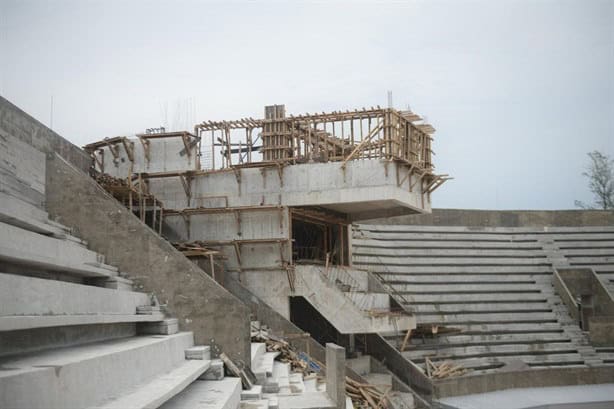 Reconstrucción del estadio Luis Pirata Fuente en Veracruz lleva un avance del 51%