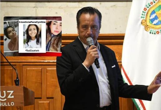 Rompe silencio Gobernador de Veracruz tras varias semanas en caso Cinthya; está detenida