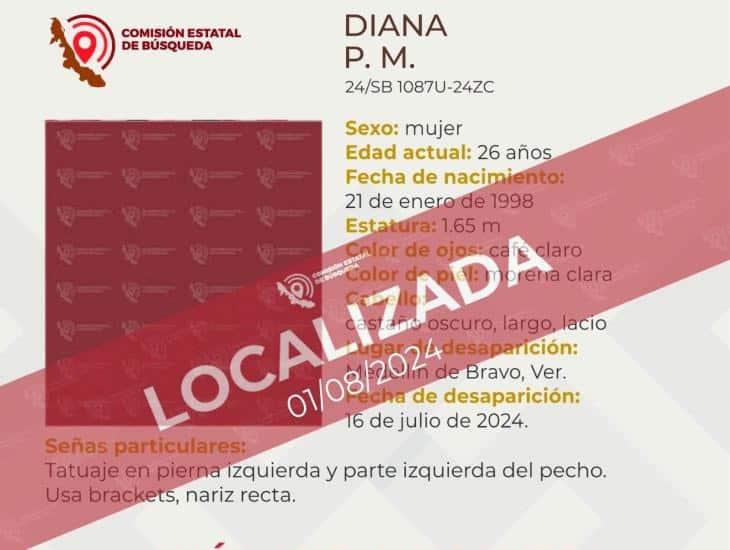 Localizan a segunda neni desaparecida en Medellín de Bravo tras 17 días de búsqueda