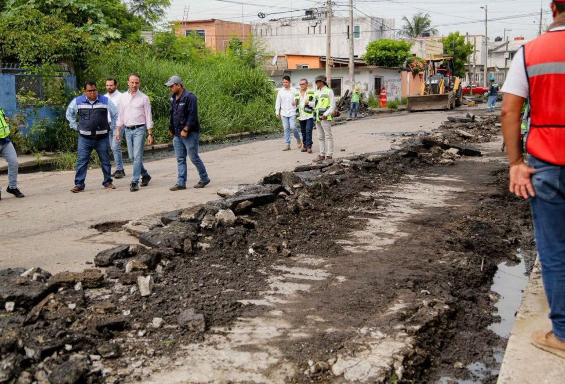 Inicia pavimentación en Calle 18 de Colonia Carranza II en Boca del Río