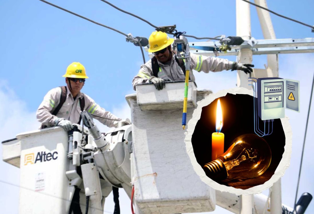 7 colonias de Veracruz no tendrán luz por 7 horas por trabajos de CFE este 08 de agosto