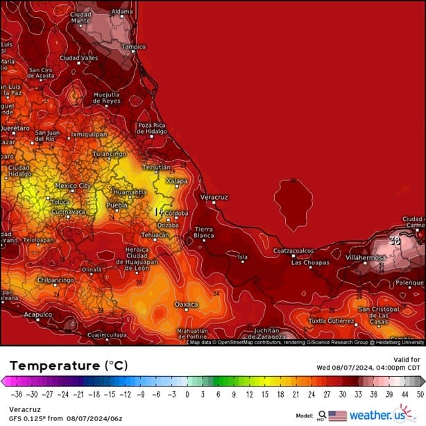 Así estará el clima en Veracruz este miércoles 07 de agosto