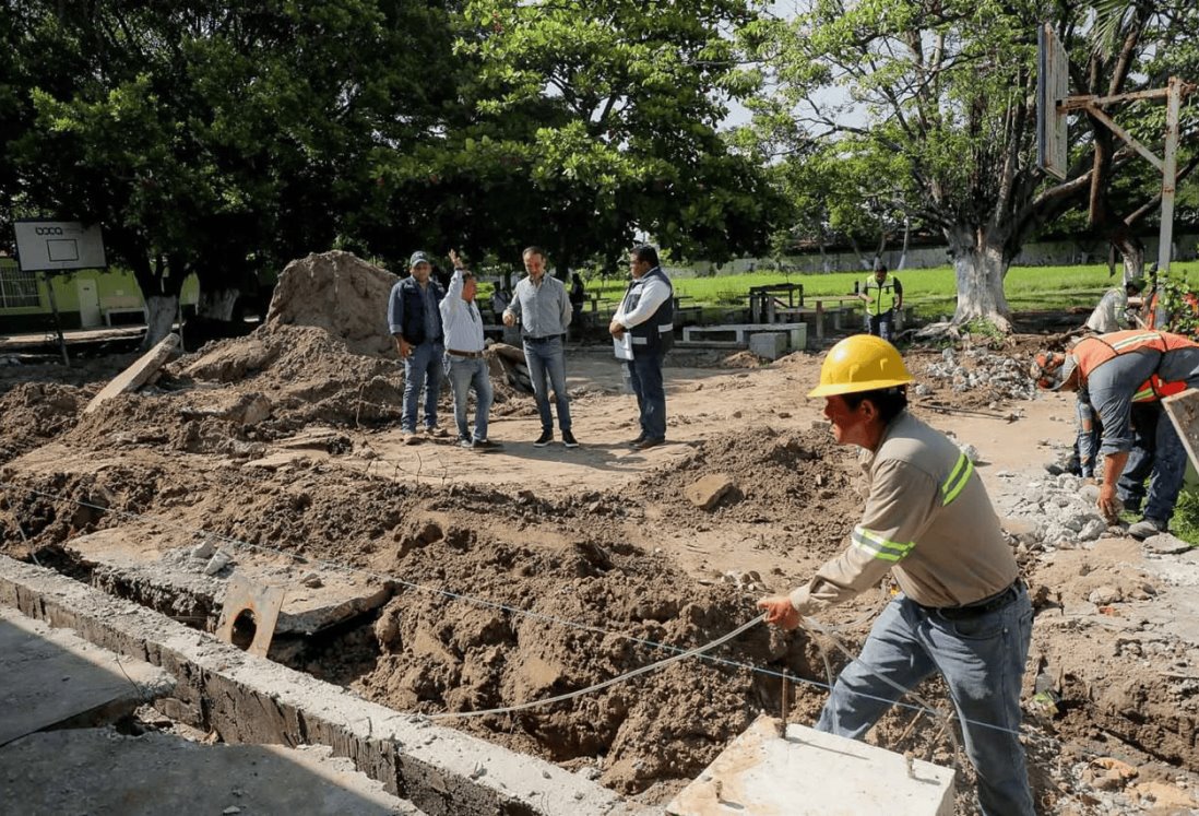 Boca del Río mejora infraestructura escolar con nuevos techados en CBTis 79 y Primaria Quetzalcóatl