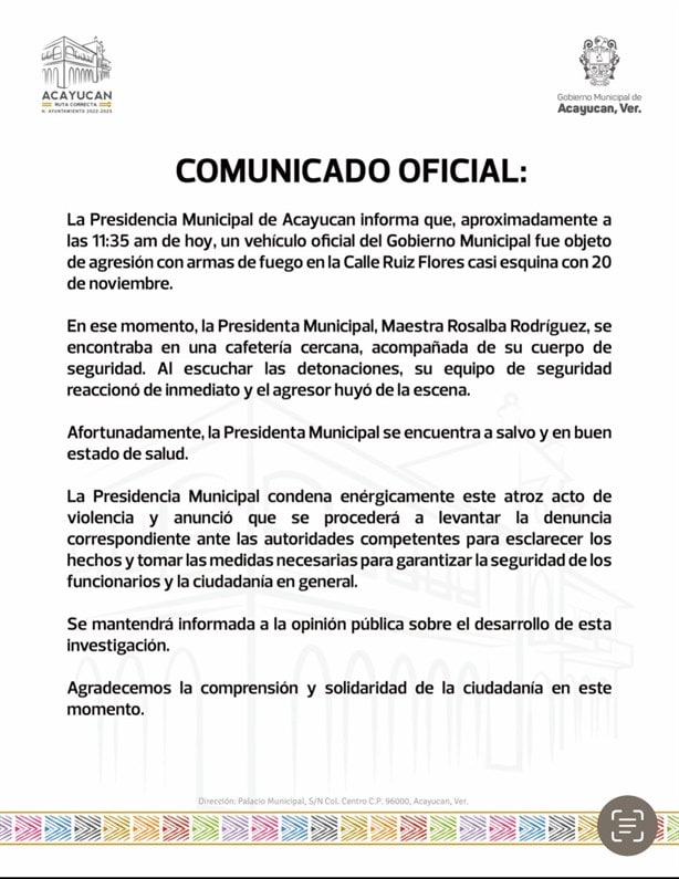 Acayucan condena ataque contra alcaldesa; interpondrá denuncia