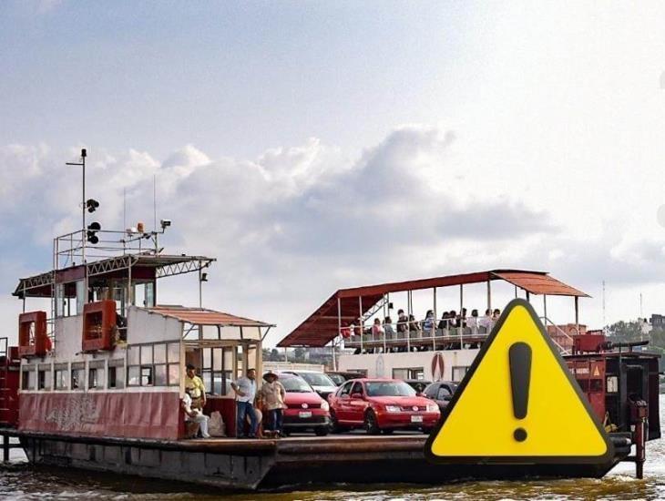 Servicio de transbordador en Coatzacoalcos queda suspendido hoy por este motivo