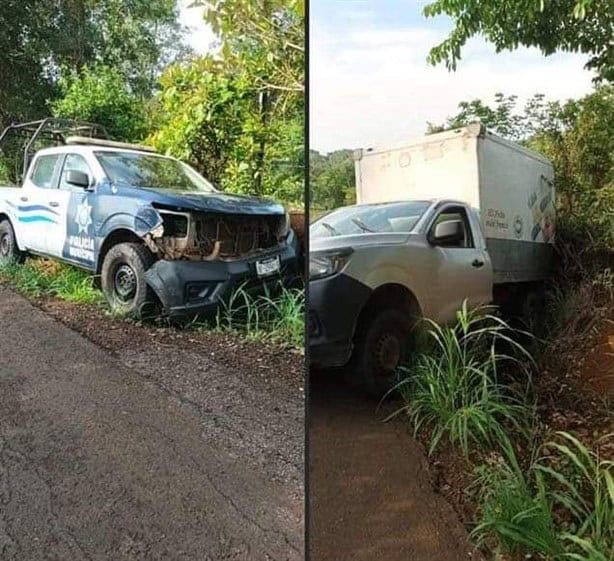 Policías persiguen en Soteapan a conductor de camioneta; les disparó buscando escapar