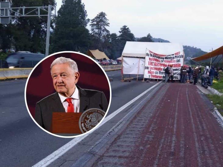 Habrá acuerdo con campesinos: AMLO sobre bloqueo en la autopista México-Puebla