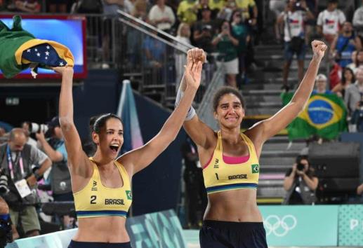 Se coronan brasileñas en el voly playero en JO 2024