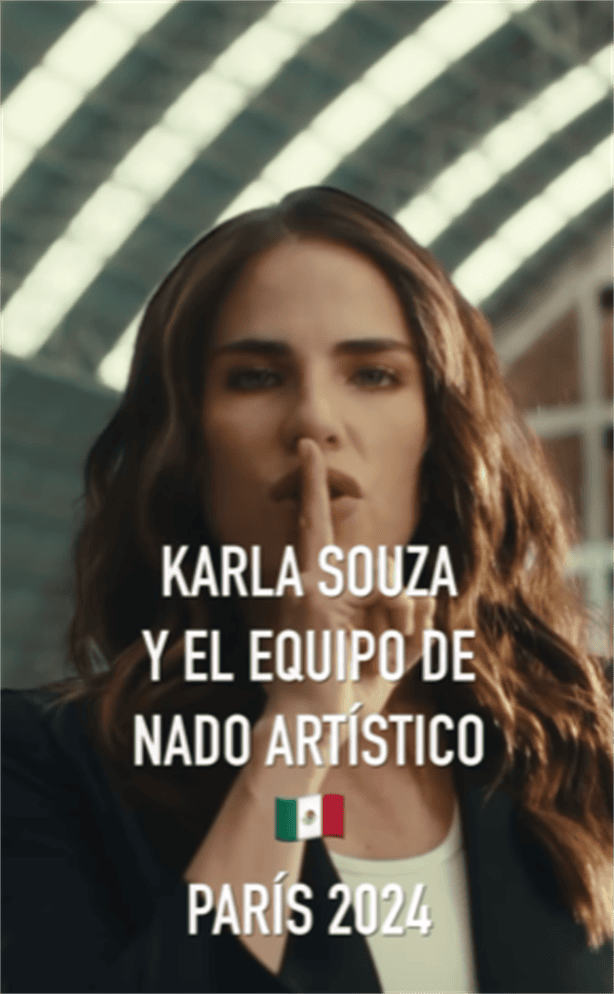 Karla Souza formó parte de la rutina del equipo mexicano de natación ¿Qué fue lo que hizo?