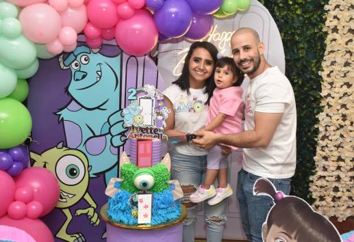 Ivette Antonella Pineda Marín fue festejada por sus 2 años de edad, con temática de Monsters Inc.