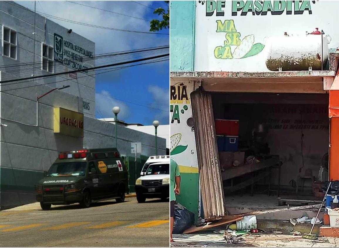 Así reportan a heridos tras explosión en tortillería de Nanchital