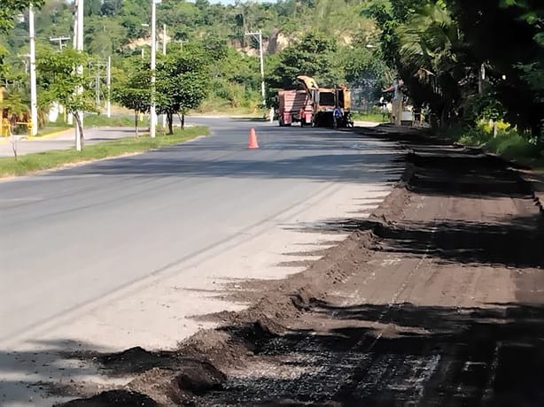 Por obra limitan circulación en carretera de Poza Rica a Sierra Totonaca