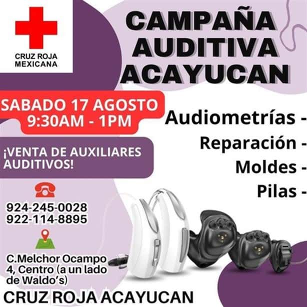 Llegará campaña auditiva a Acayucan; lugar y fecha