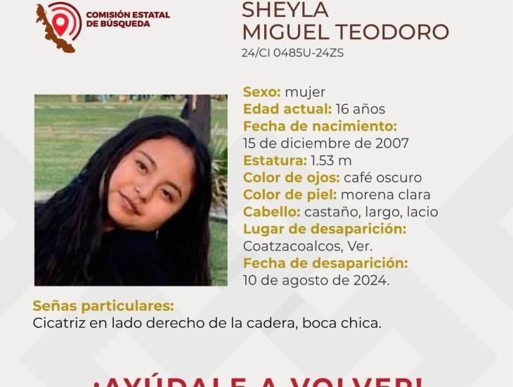 La menor Sheyla Miguel se encuentra desaparecida en Coatzacoalcos desde el 10 de agosto