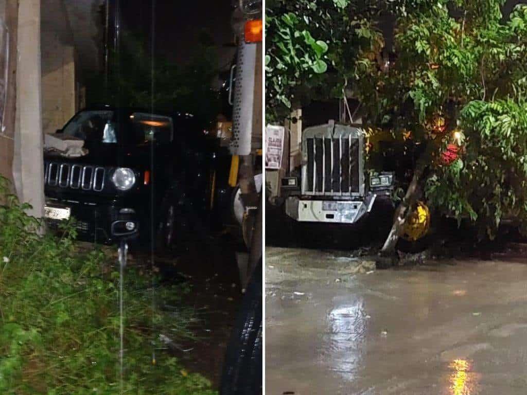 Tráiler impacta camioneta en Villa Allende; un menor lesionado