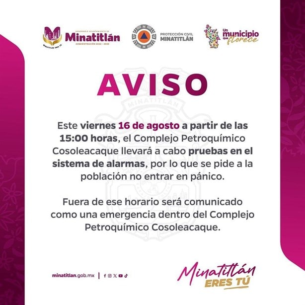 Ayuntamiento de Minatitlán emite aviso sobre Complejo Petroquímico Cosoleacaque: de esto se trata