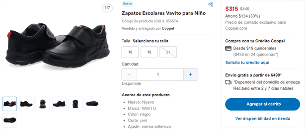 Regreso a clases: Oferta en zapatos escolares por menos de 400 pesos