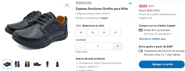 Regreso a clases: Oferta en zapatos escolares por menos de 400 pesos