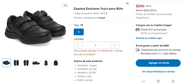 Regreso a clases: Oferta en zapatos escolares por menos de 400 pesos