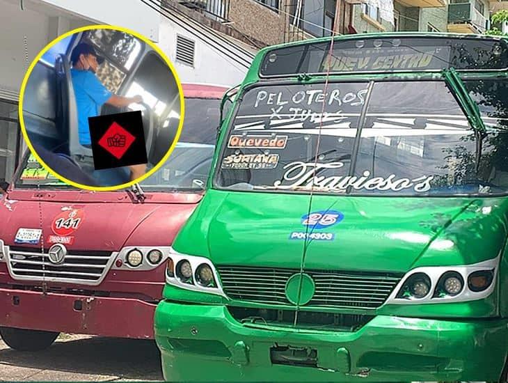 Exponen por redes sociales a depravado en transporte publico de Coatzacoalcos