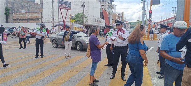 Impulsan cultura vial a favor de peatones en Poza Rica