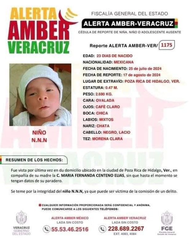 Madre e hijo desaparecen en Poza Rica; activan Alerta Amber