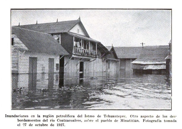 Esta fue una de las primeras inundaciones en el sur de Veracruz registradas en fotografía