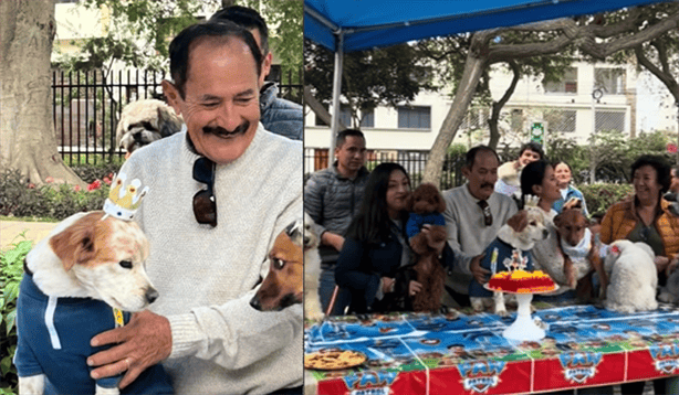 Video VIRAL perrito celebra cumpleaños en parque e invitan a más lomitos