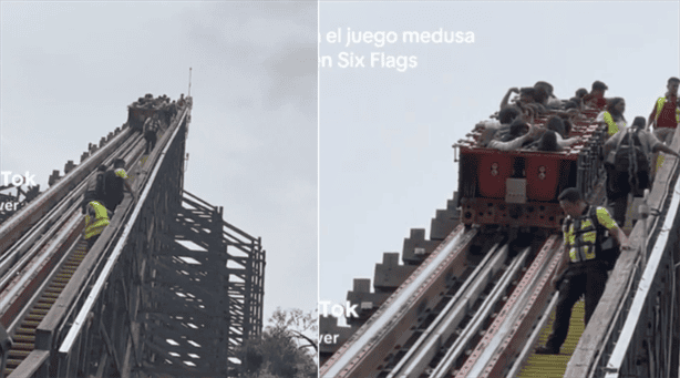 ¡Que susto! por lluvia, personas quedan atrapadas en el aire en juego de Six Flags: esto pasó (+Video) 