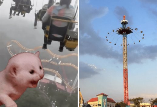 ¡Que susto! por lluvia, personas quedan atrapadas en el aire en juego de Six Flags: esto pasó (+Video) 
