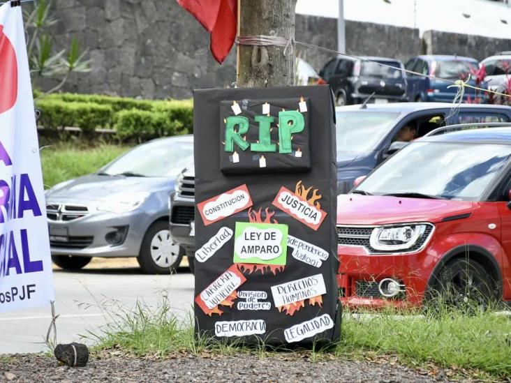 Segundo día de protestas en contra de la reforma del Poder Judicial en Xalapa