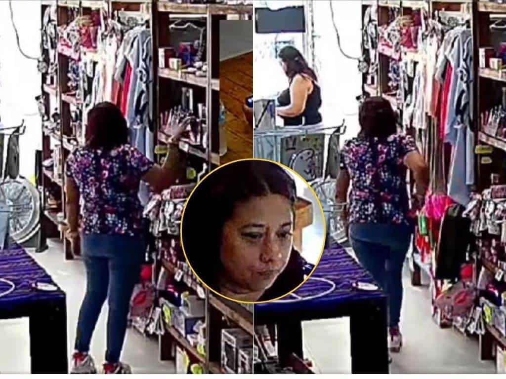 Exponen en VIDEO a ladrona de tiendas en Coatzacoalcos