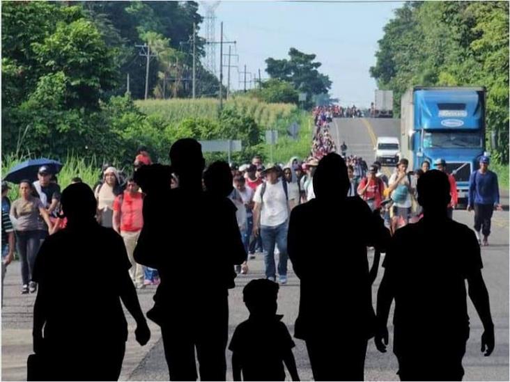 Caravana de migrantes recibe ayuda médica en sur de Veracruz; llegan en condiciones precarias