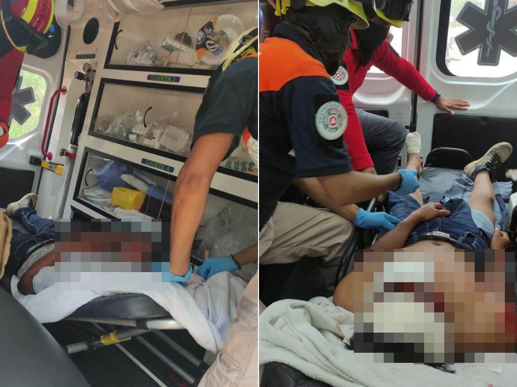 Estudiante herido tras colisionar su motocicleta contra taxi en Soconusco